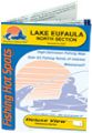 Lake Eufaula (North Section), Oklahoma (North of Hwy 9 Bridge) Waterproof Map (Fishing Hot Spots)