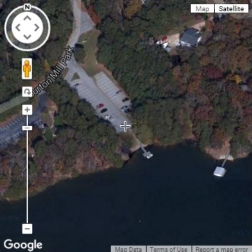 Burton Mill Access Point Boat Ramp at Lake Lanier