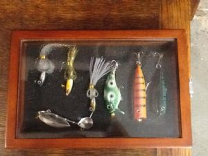 Vintage Fishing Lure Shadow Box