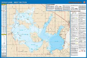 devils lake fishing maps Devils Lake North Dakota Waterproof Map Fishing Hot Spots devils lake fishing maps