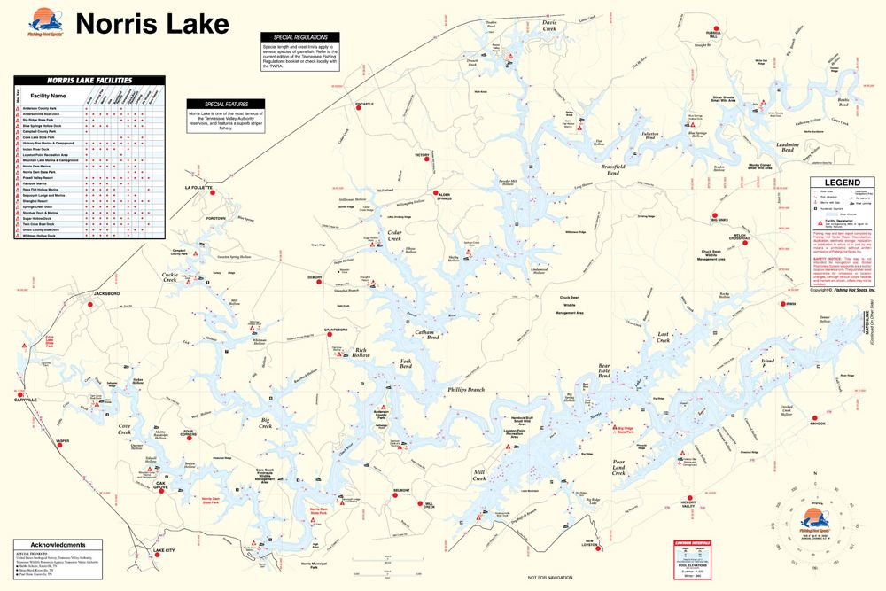 Explore Norris Lake Tennessee With This Detailed Map