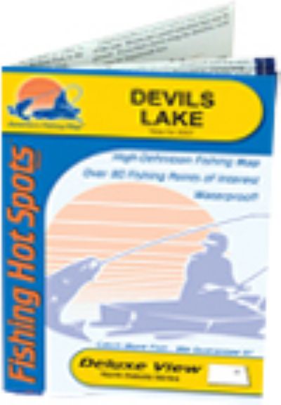 Devils Lake, North Dakota Waterproof Map (Fishing Hot Spots