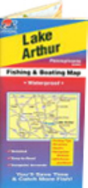 Lake Arthur, Pennsylvania Waterproof Map (Fishing Hot Spots