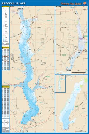 Brookville Lake, Indiana Waterproof Map (Fishing Hot Spots) – Lake