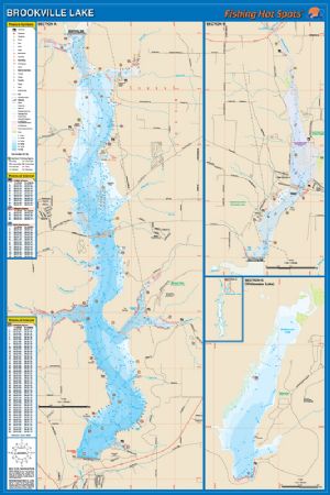 Brookville Lake, Indiana Waterproof Map (Fishing Hot Spots) – Lake Maps