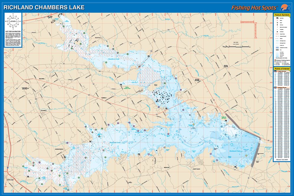 Buy Hook N Line Topographical Fishing of Richland Chambers