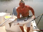 Lake Hartwell&nbsp;My friend with a 40 pound Hartwell Striper