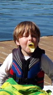 Smith Lake&nbsp;Evan having a snack
