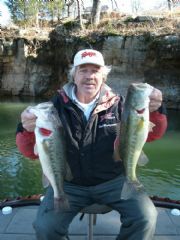 Lay Lake&nbsp;A pair of 5&6 pound Lay Lake wintertime largemouth bass caught by Reed Montgomery