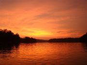 Smith Lake&nbsp;red sky reflection