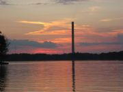 Lake Sinclair&nbsp;Lake Sinclair Sunset with Ga. Power plant in background