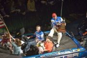 Lake Hartwell&nbsp;Champion Alton Jones with family and trophy in final boat parade