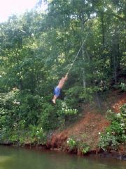 Lake Martin&nbsp;Rope swing in Manoy Creek