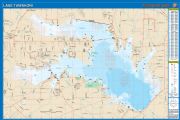 Tawakoni, Texas  Waterproof Map (Fishing Hot Spots)