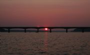 Clarks Hill - Strom Thurmond Lake&nbsp;Sunset through 378 bridge