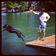 Lake Martin&nbsp;charlie norton  & scout in action off the dock