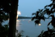 Wheeler Lake&nbsp;Bay Hill Marina from downriver with boats gathering early for fireworks