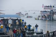 Lake Hartwell&nbsp;Announcement pier at the marina - Boats leaving for the day