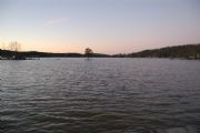 Logan Martin Lake&nbsp;From clear creek gas pier..... notice no island but the tree and signs at mouth of bay
