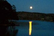 Lake Martin&nbsp;Moon over Lake Martin, 3-29-10